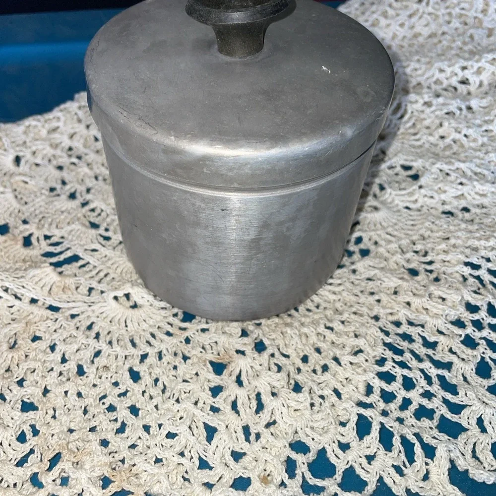 Vintage Aluminum Grease Canister Kitchen Grease Keeper Bacon Dripp